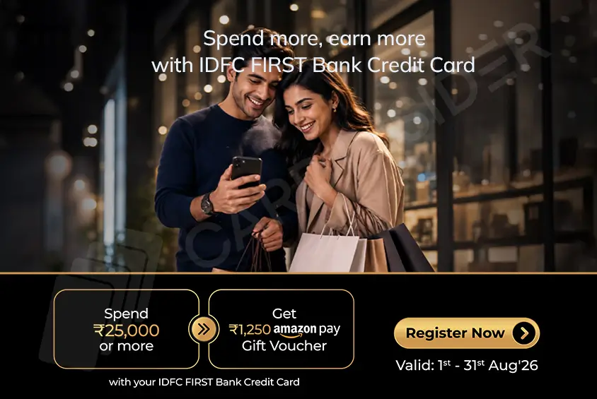 IDFC FIRST Bank Rolls Out Spend-Based Credit Card Offers With Amazon Pay Gift Vouchers